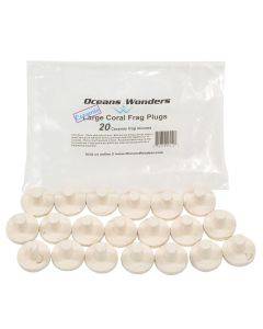 Oceans Wonders Large Ceramic Coral Frag Plugs - 20 Pack