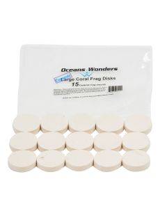 Oceans Wonders Large Ceramic Coral Frag Disks - 15 Pack