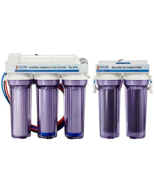 6 Stage Deluxe Plus 75 GPD RO/DI System