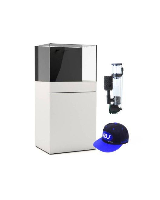 RF-45 Rimless Flat Panel Aquarium & White Stand w/ Skimmer Bundle